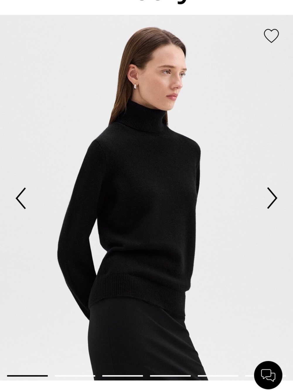 Theory Black Turtleneck Sweater SIZE P Small